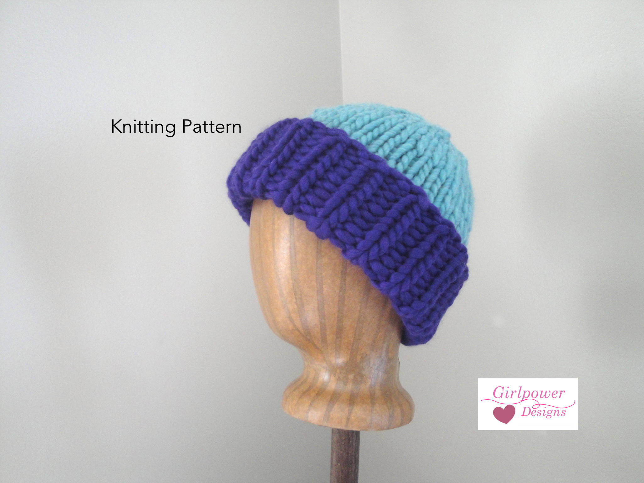 Super Chunky Hat Knitting Pattern, Easy Knit Pattern, Warm Winter ...