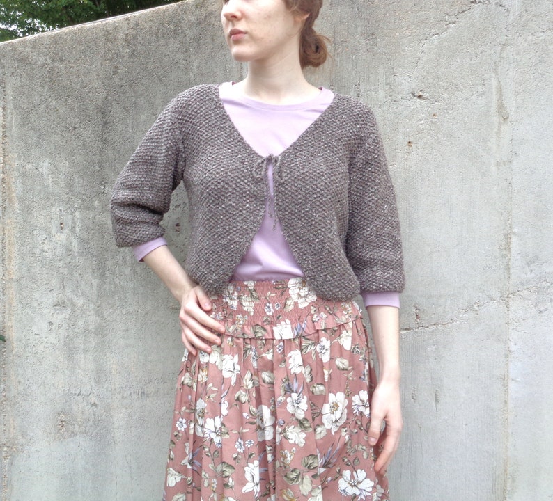 Tie Front Bolero Knitting Pattern Cardigan Shrug Women Teen Etsy