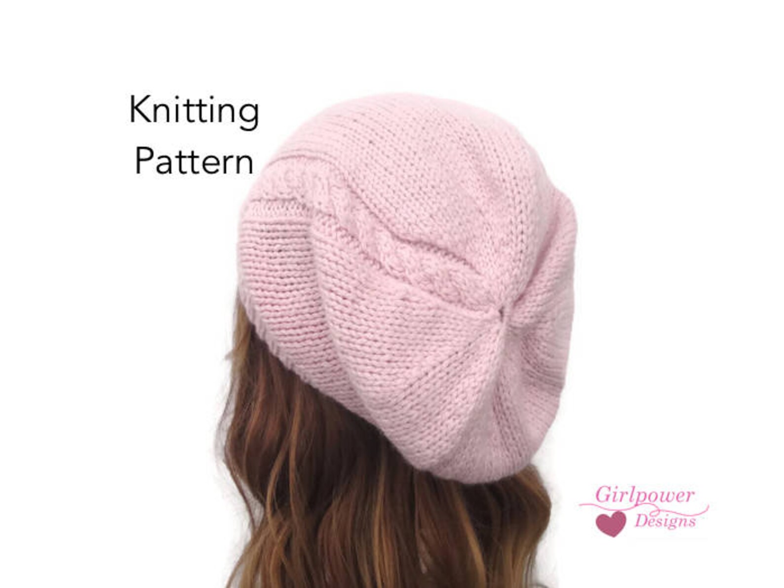 Easy Slouch Hat PDF Knitting Pattern Cable Detail Beanie - Etsy