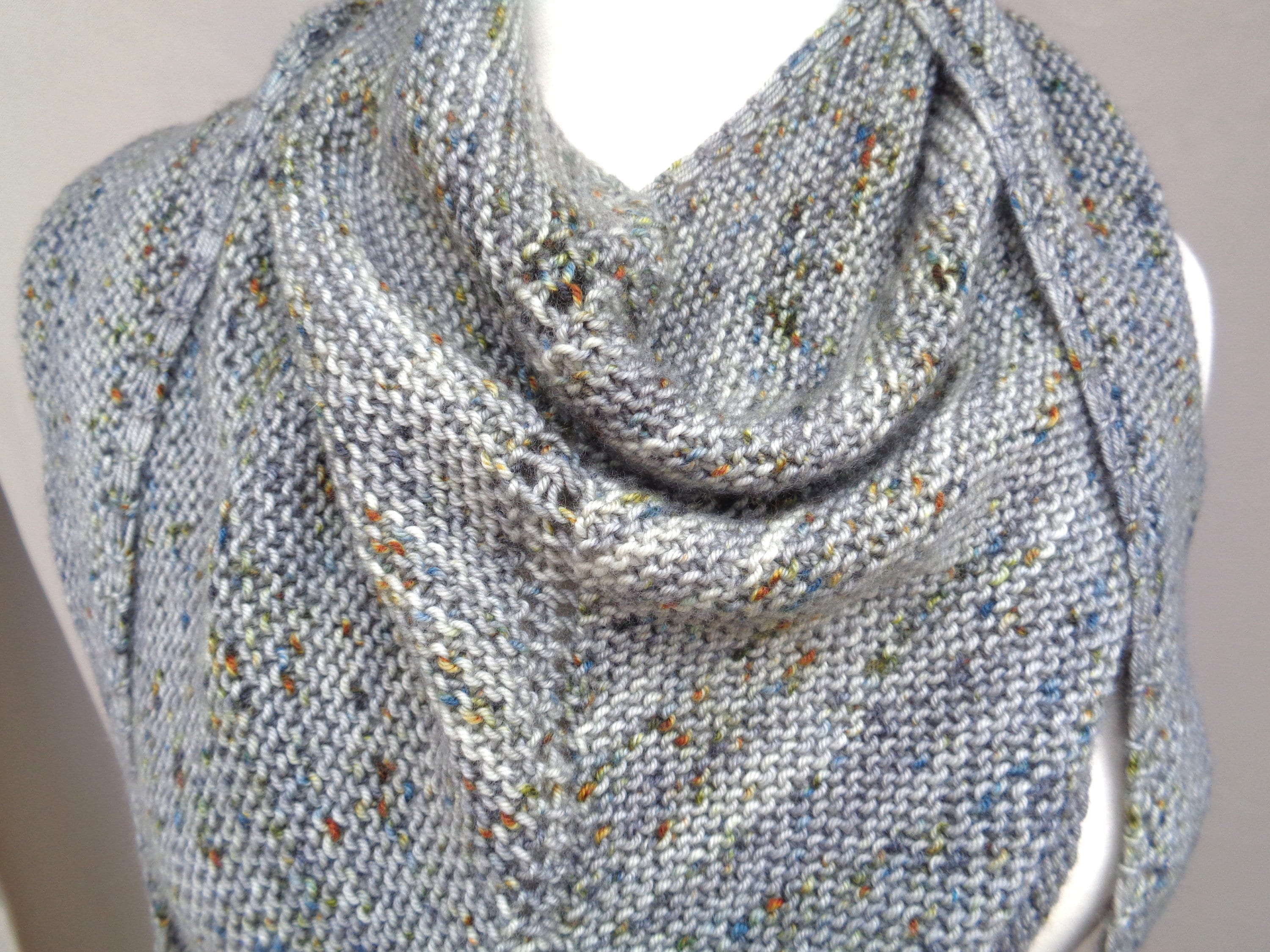 Triangle Scarf With Tassels Free Knitting Pattern, Easy Knit, Sport ...