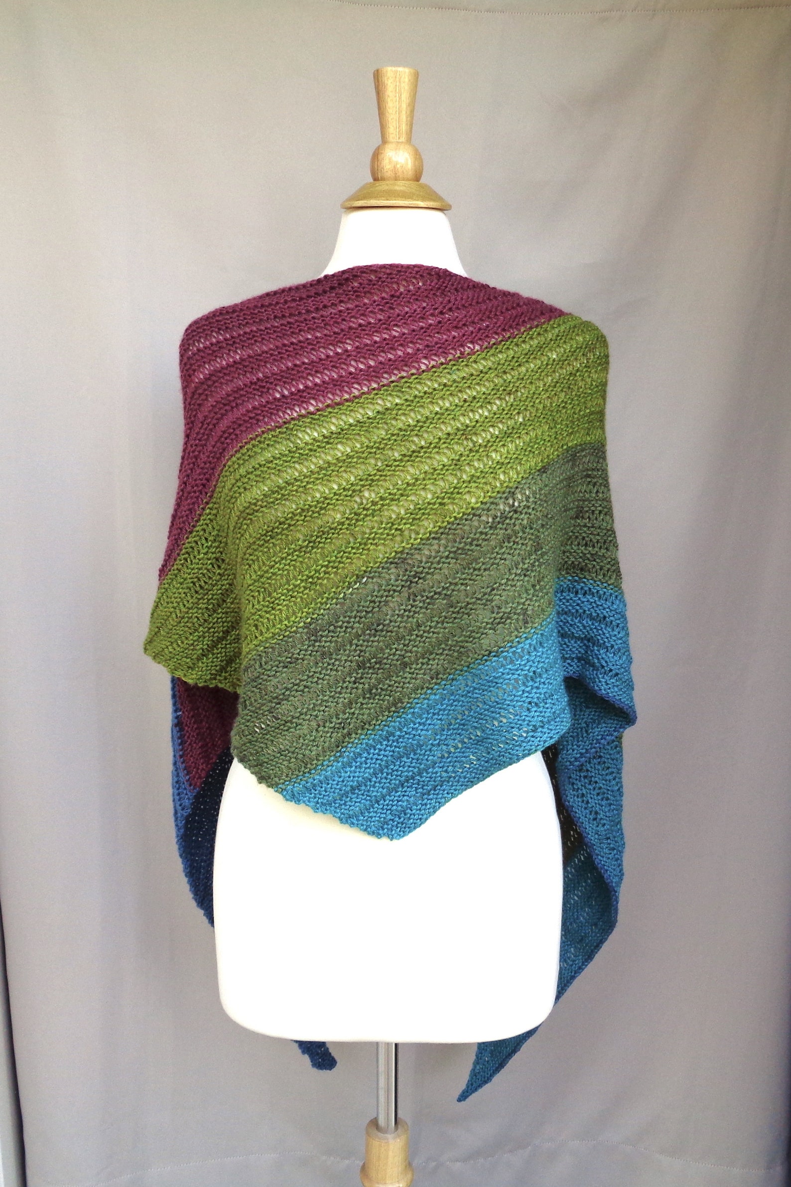 Dropped Stitch Shawl Knitting Pattern Triangle Scarf - Etsy