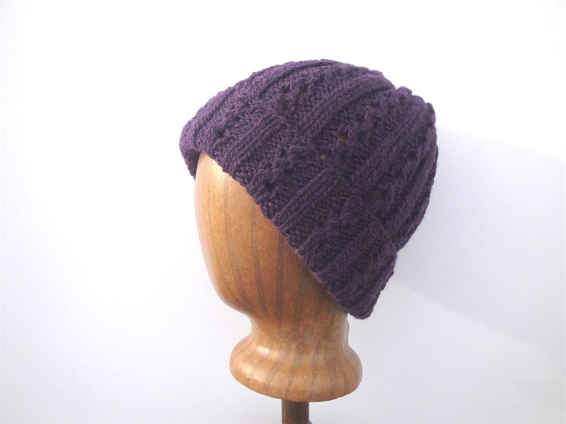 Women's Hat Pattern Knitting Pattern Easy Lace Hat | Etsy