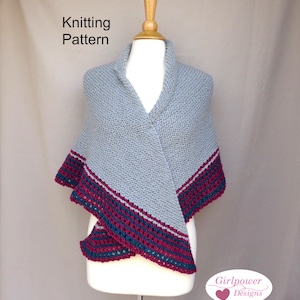 Prayer Shawl Free Knitting Pattern, Charity Knit, Top Down Striped Eyelet Border, Worsted Yarn, Comfort Love Healing