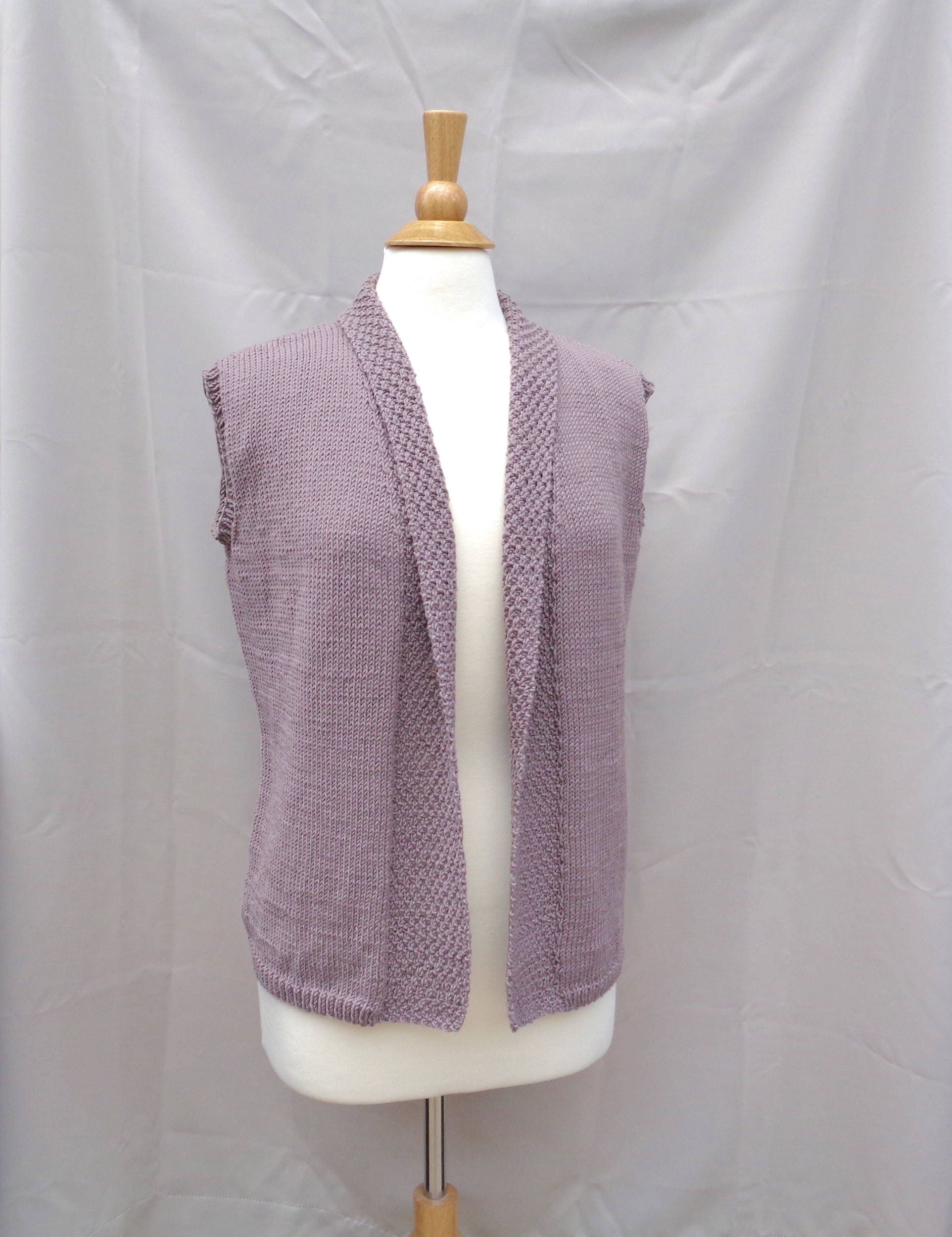 Drape Front Vest Knitting Pattern Shawl Collar Sleeveless Etsy Australia