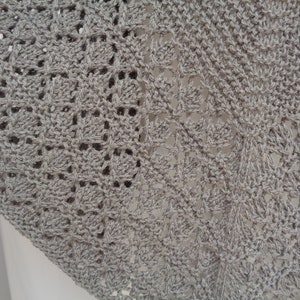Diamond Lace Shawl Knitting Pattern, Triangle Shape, Shoulder Shawl ...