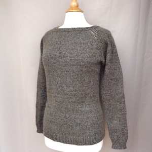 Pullover Sweater Knitting Pattern, Boat Neck, Eyelet Raglan, Long ...