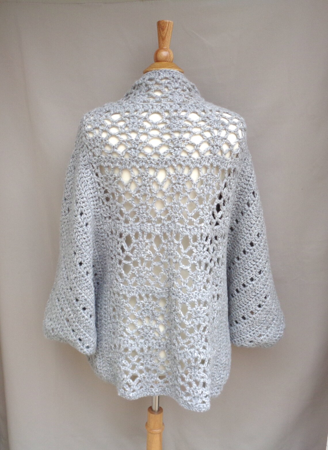 Scallop Lace Cocoon Shrug Crochet Pattern Oversized Bolero | Etsy