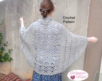 Scallop Lace Cocoon Shrug Crochet Pattern, Oversized Bolero, Aran Bulky  Yarn, Women Teens XS-XXL -  New Zealand