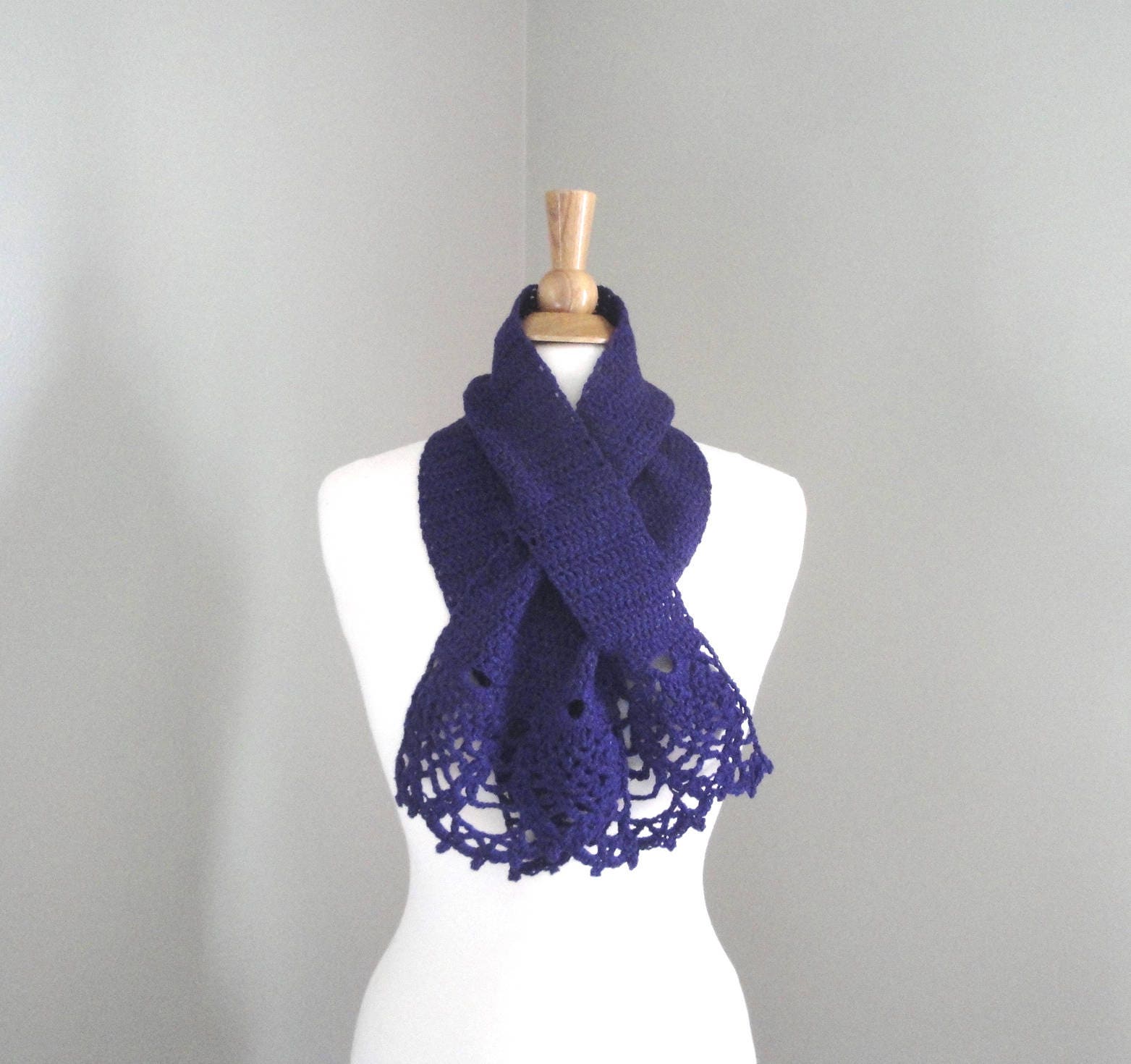 35 Hat and Scarf Crochet Patterns to Keep You Cozy and Creative 13 Crochet Pattern Keyhole Scarf with Lacy Edging