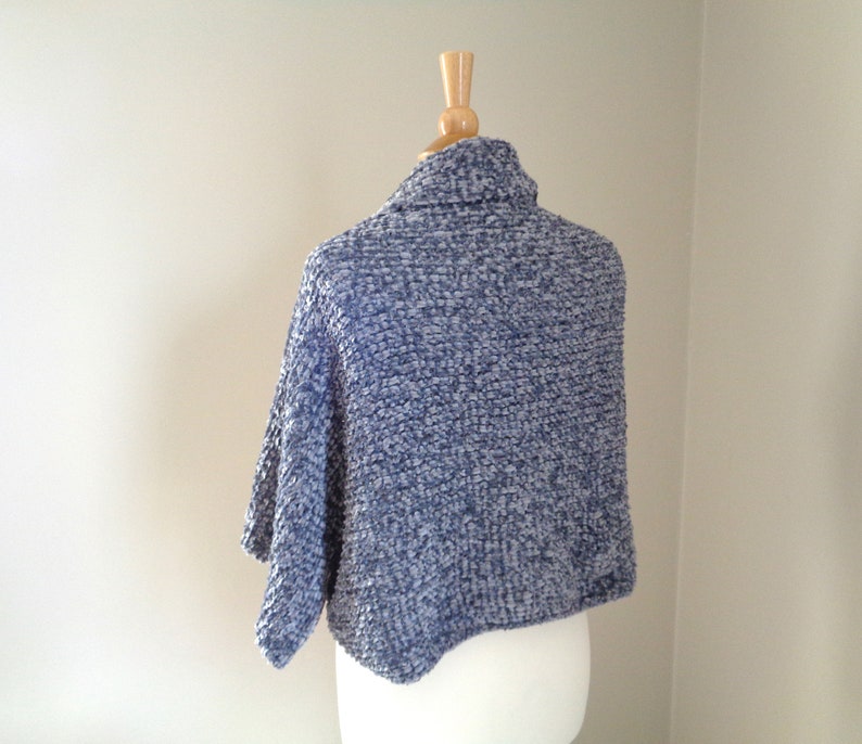 Slouchy Shrug Easy Knit Pattern Shawl Collar Chunky Yarn ...
