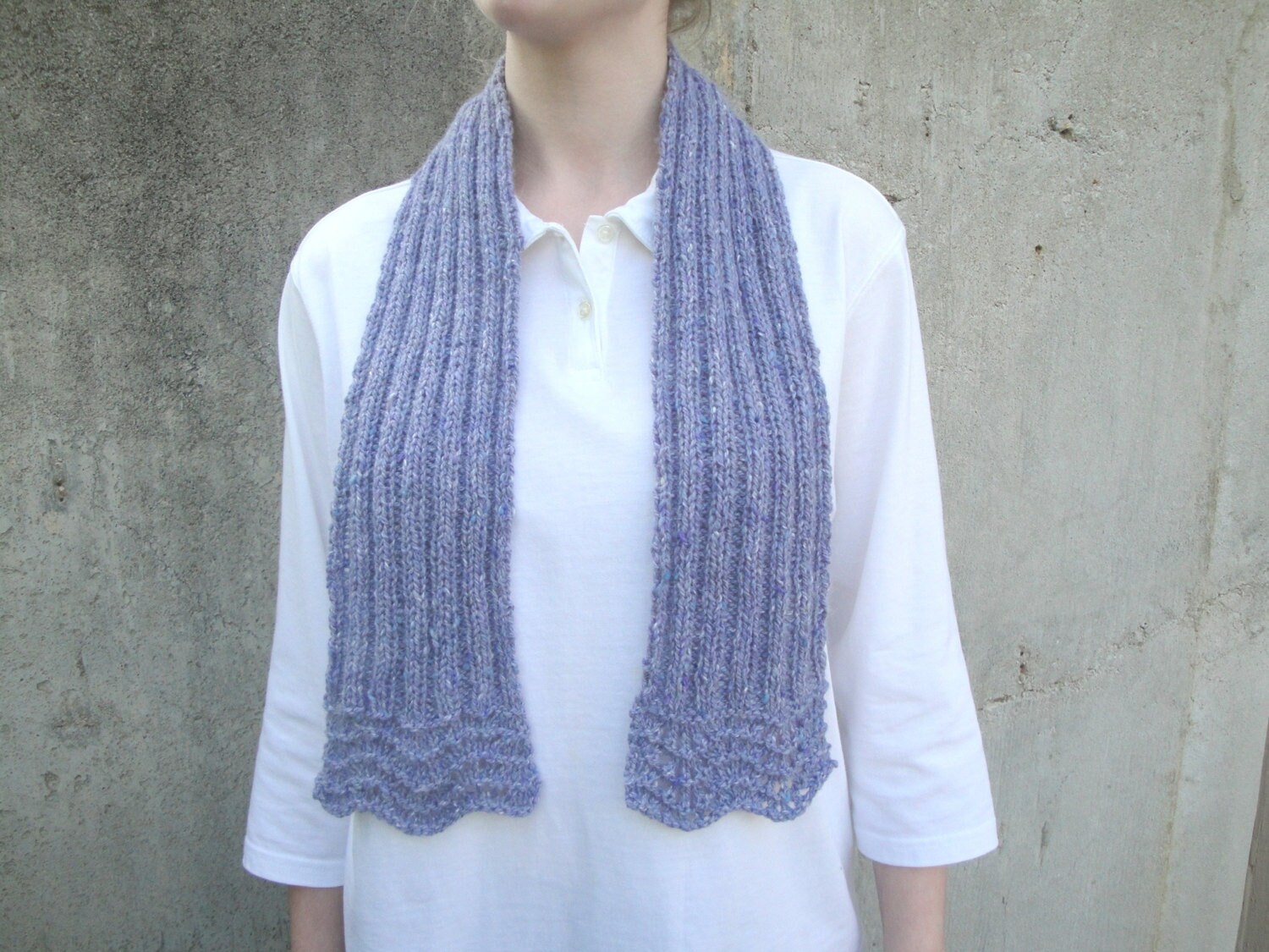 Scarf With Lace Ends Knitting Pattern Small Short Neck Warmer - Etsy