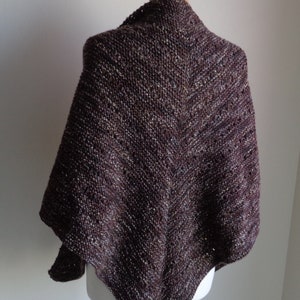 Espresso Shawl Knitting Pattern, Easy Knit, Garter Stitch Eyelets ...