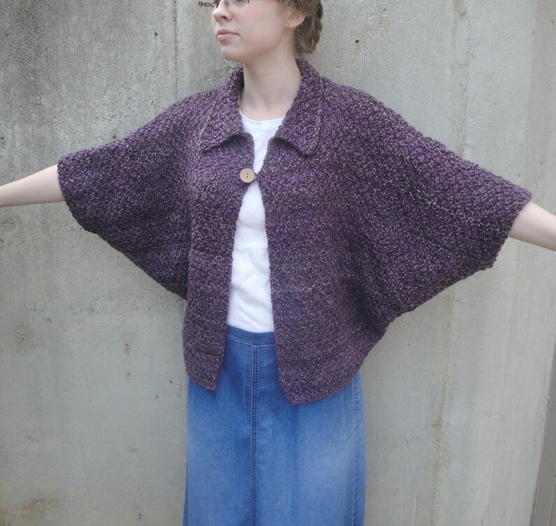 dolman sleeve cardigan knitting pattern