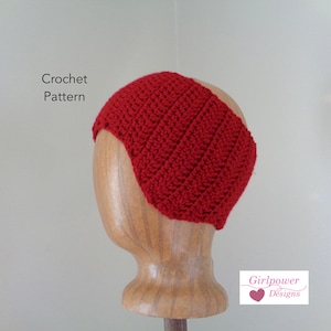 Ear Warmer Headband Crochet Pattern, Child Adults Women Men, Worsted Aran Yarn, Quick Crochet, One Skein, Stash Busting, Ear Muff