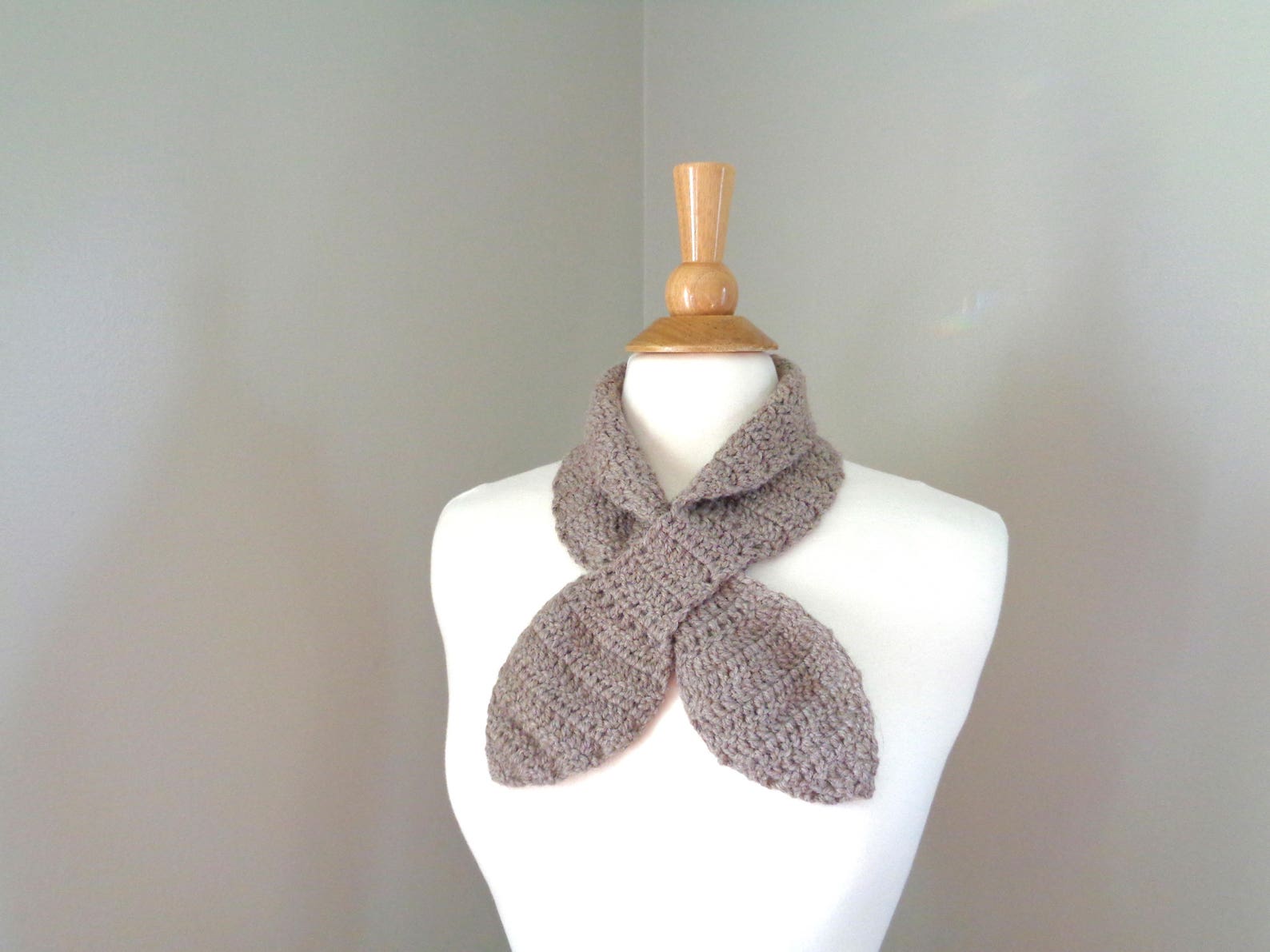 Ascot Scarf Crochet Pattern Easy Pattern Worsted Yarn Bow Etsy