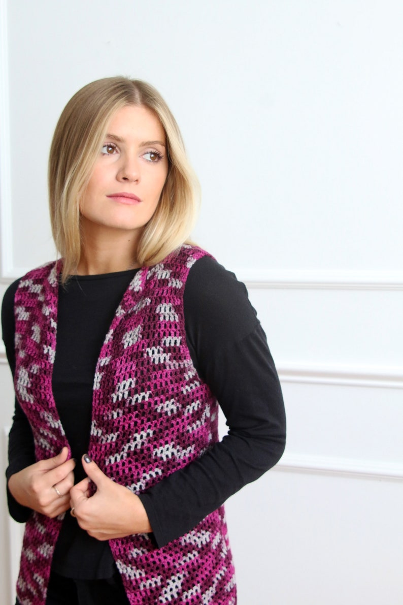 Women's Vest Crochet Pattern Fingering Yarn Sock Yarn Etsy
