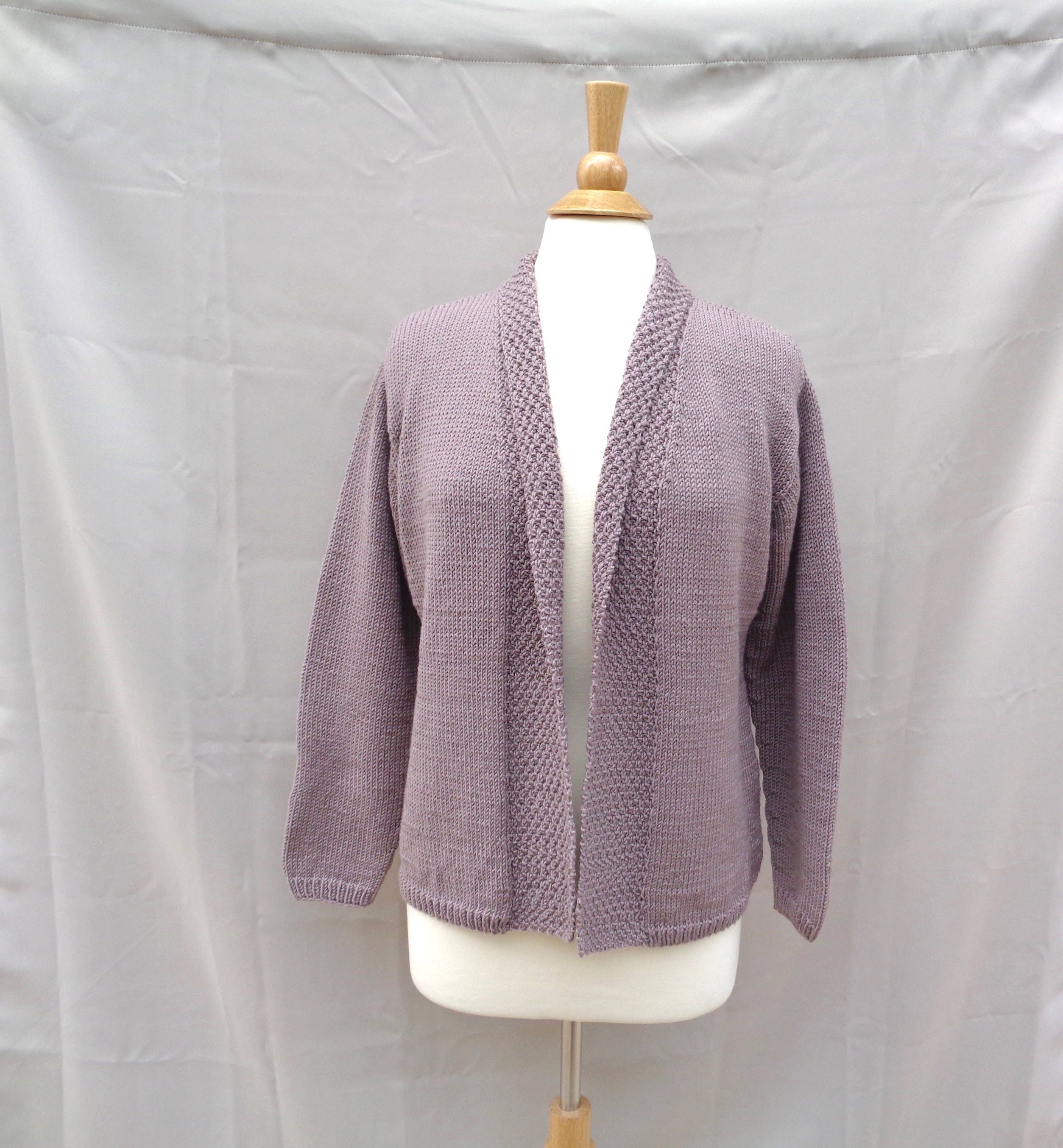 Drape Collar Cardigan Sweater Knitting Pattern Long Drop - Etsy