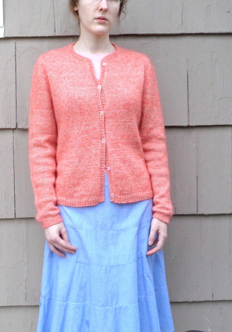 Top Down Cardigan with Set in Sleeves Seamless Sweater Etsy