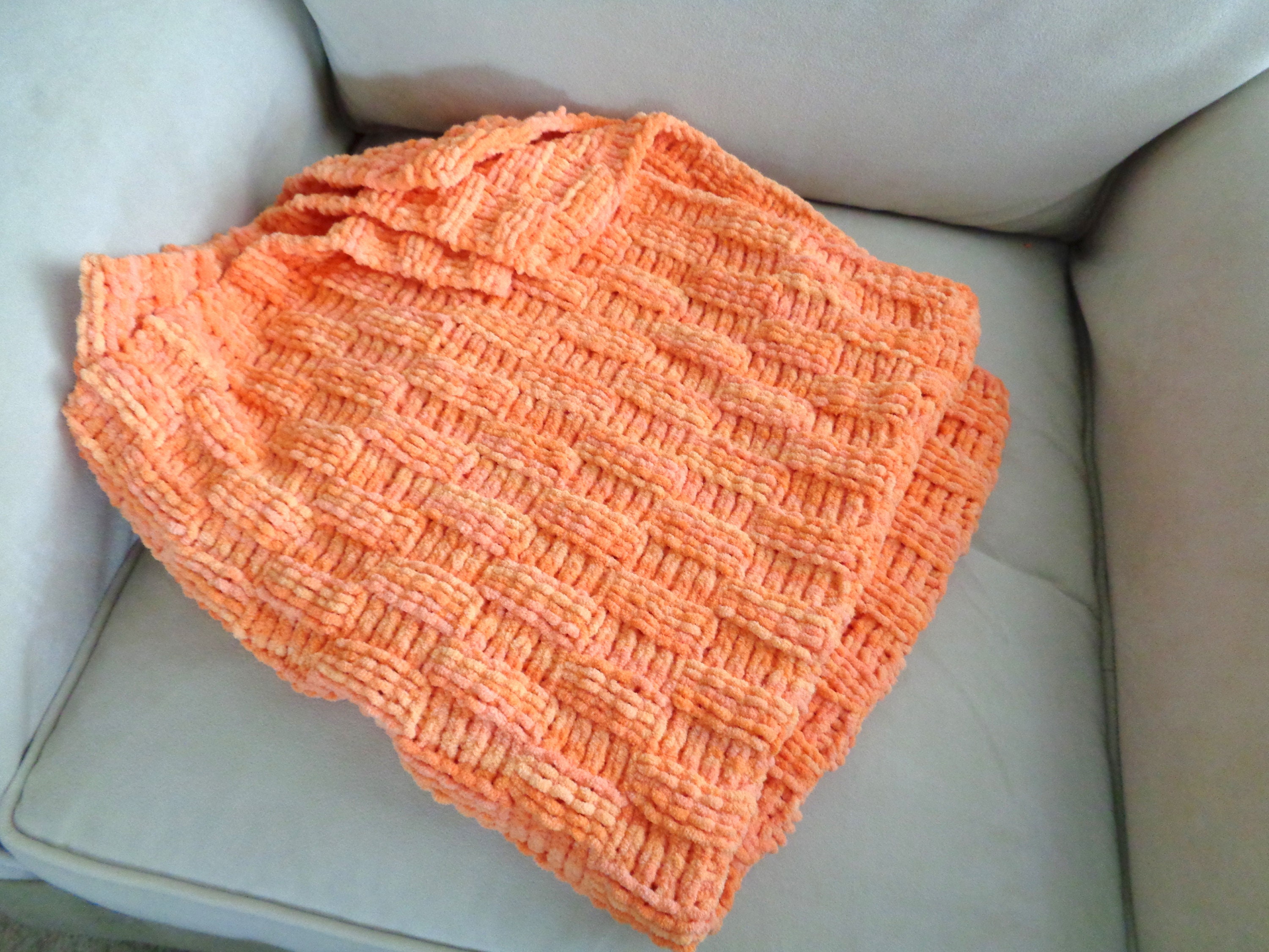 Box Check Stitch Baby Blanket, Knitting Pattern, Bulky Yarn ...