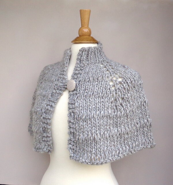 Shoulder Cape Knitting Pattern, Shoulder Warmer, Shawl With Button ...
