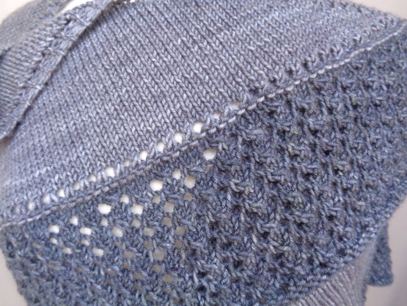 Knitting Pattern Shawl With Lace Border Two Etsy