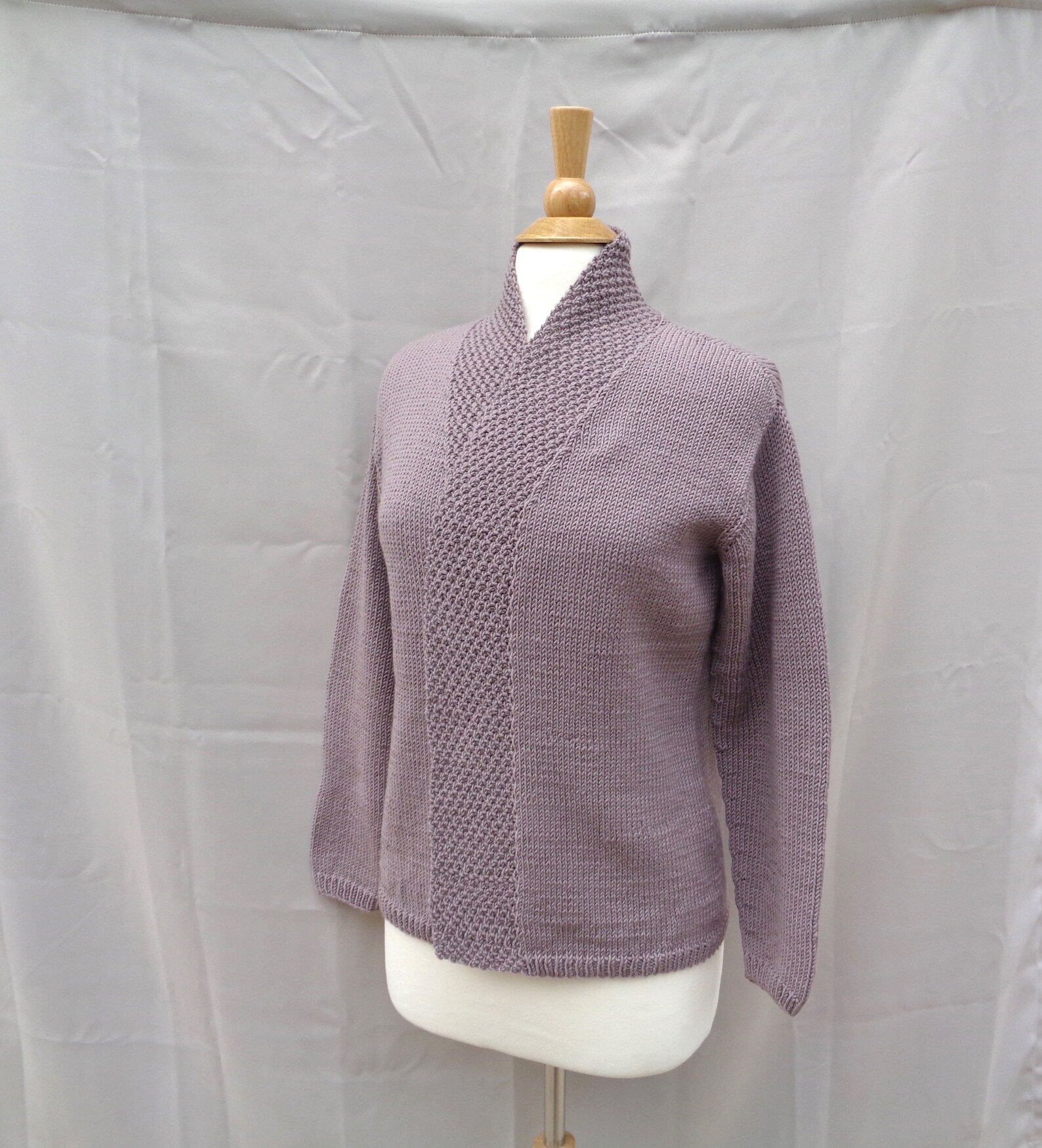 Drape Collar Cardigan Sweater Knitting Pattern Long Drop Etsy