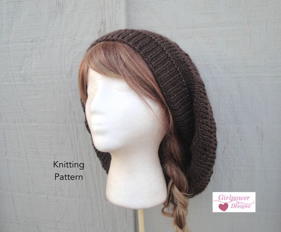 Maxi Slouch Hat Knitting Pattern Slouchy Beanie Beret Tam Toque Knit Hat Pattern Loose Oversized Maxi Slouch Hat Knitting Pattern Slouchy Beanie Beret Tam Toque Knit Hat Pattern Loose Oversized