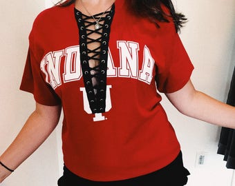 Indiana University Hoosiers Lace Up Tee