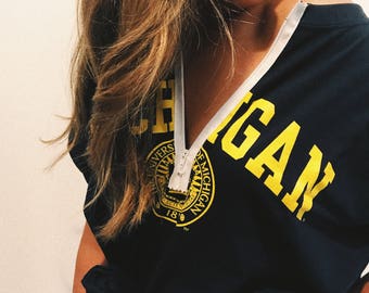 ANY SCHOOL** College Quarter Zip T-shirt