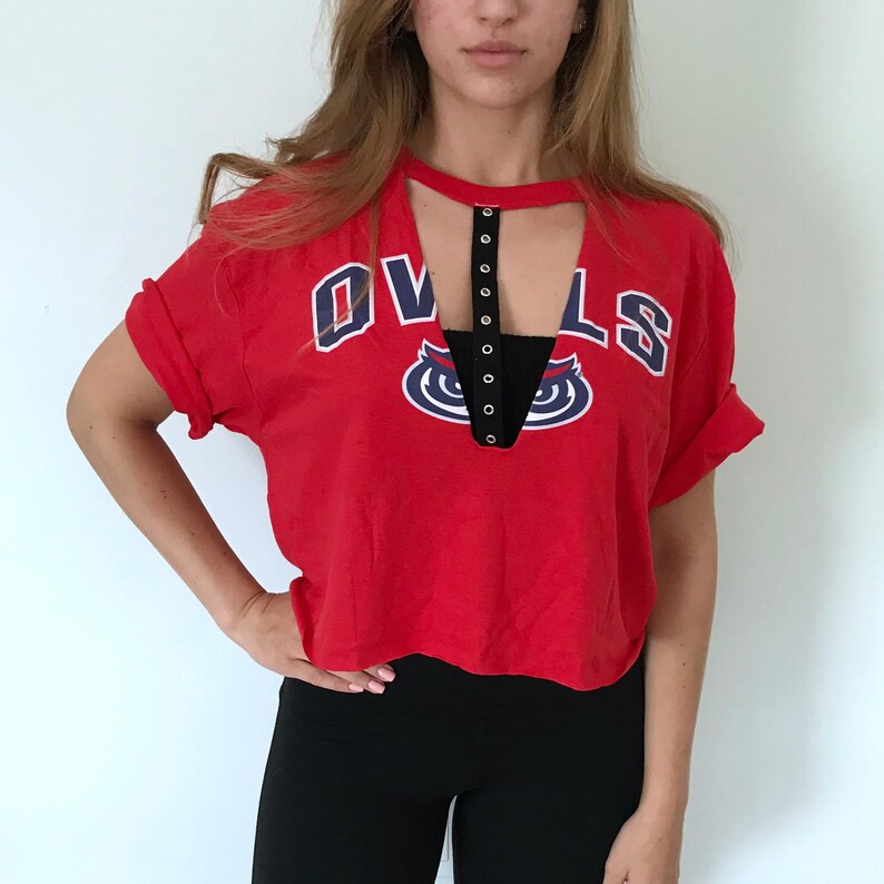 Cutout Crop Top / Tailgate Clothing / Game Day / Custom Tee / Etsy