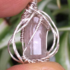 Pink Tourmaline Rubellite Silver Pendant
