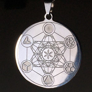 Metatron&#39;s Cube Platonic solids Seed of Life Pendant/Keychain