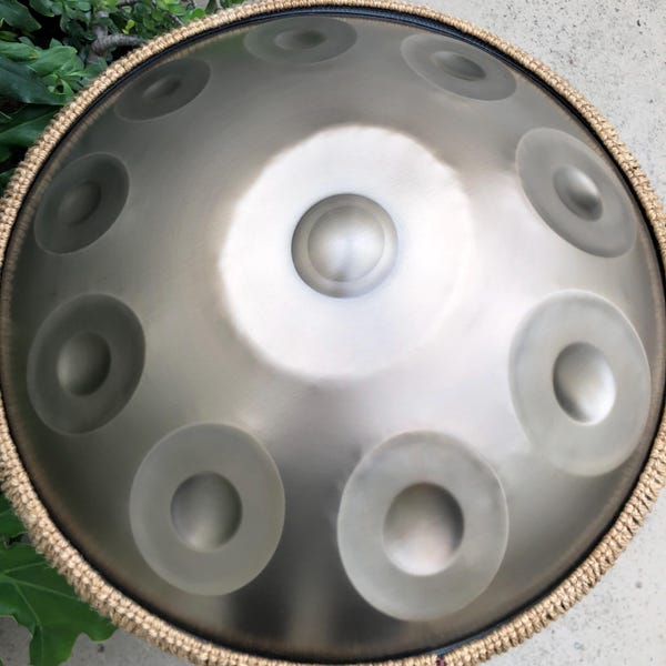 10-Note HANDPAN MEDITATION DRUM Gold Nitride-Steel  (Free shipping)