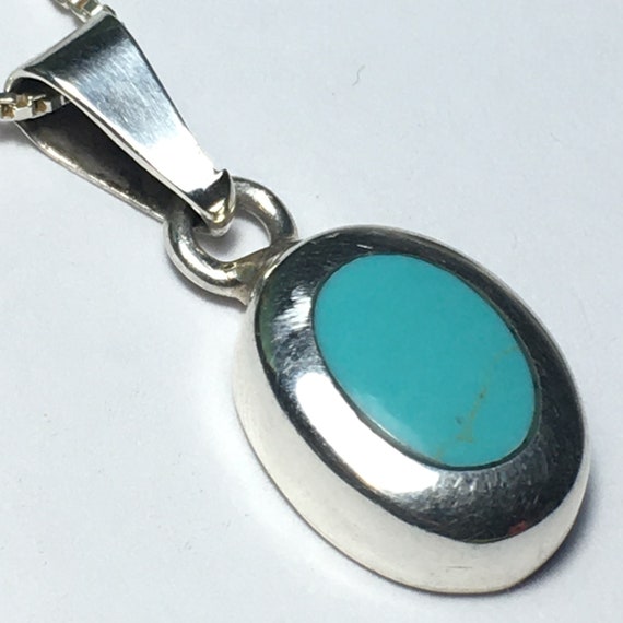 ヴィンテージ ターコイズ ペンダント（スターリングシルバーチェーン