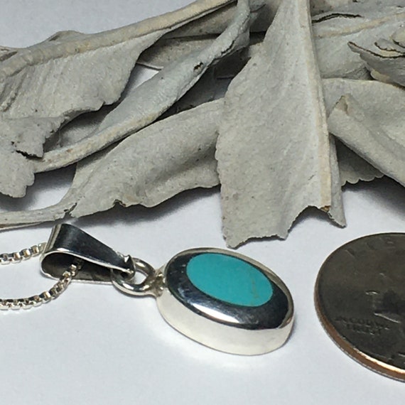 ヴィンテージ ターコイズ ペンダント（スターリングシルバーチェーン
