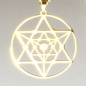 Gold-Plated Star Tetrahedron Pendant