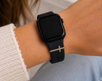Cross Watch Band Charm – Faith Reminder, 20-22mm Fits most watch bands, Zinc alloy