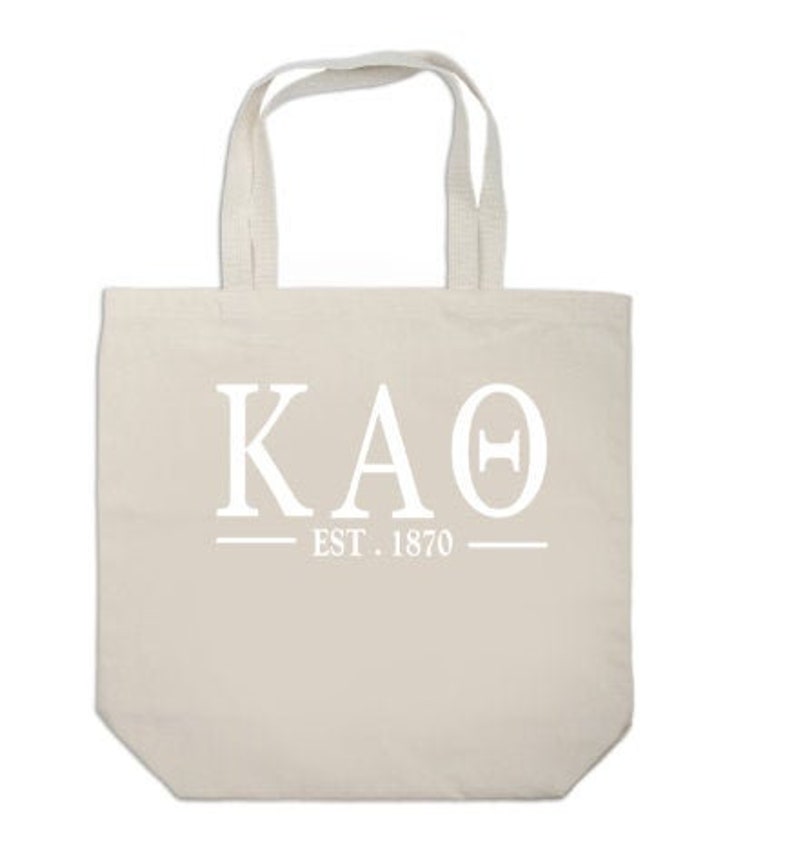 Kappa Alpha Theta Sorority Canvas Tote Bag Officially Licensed