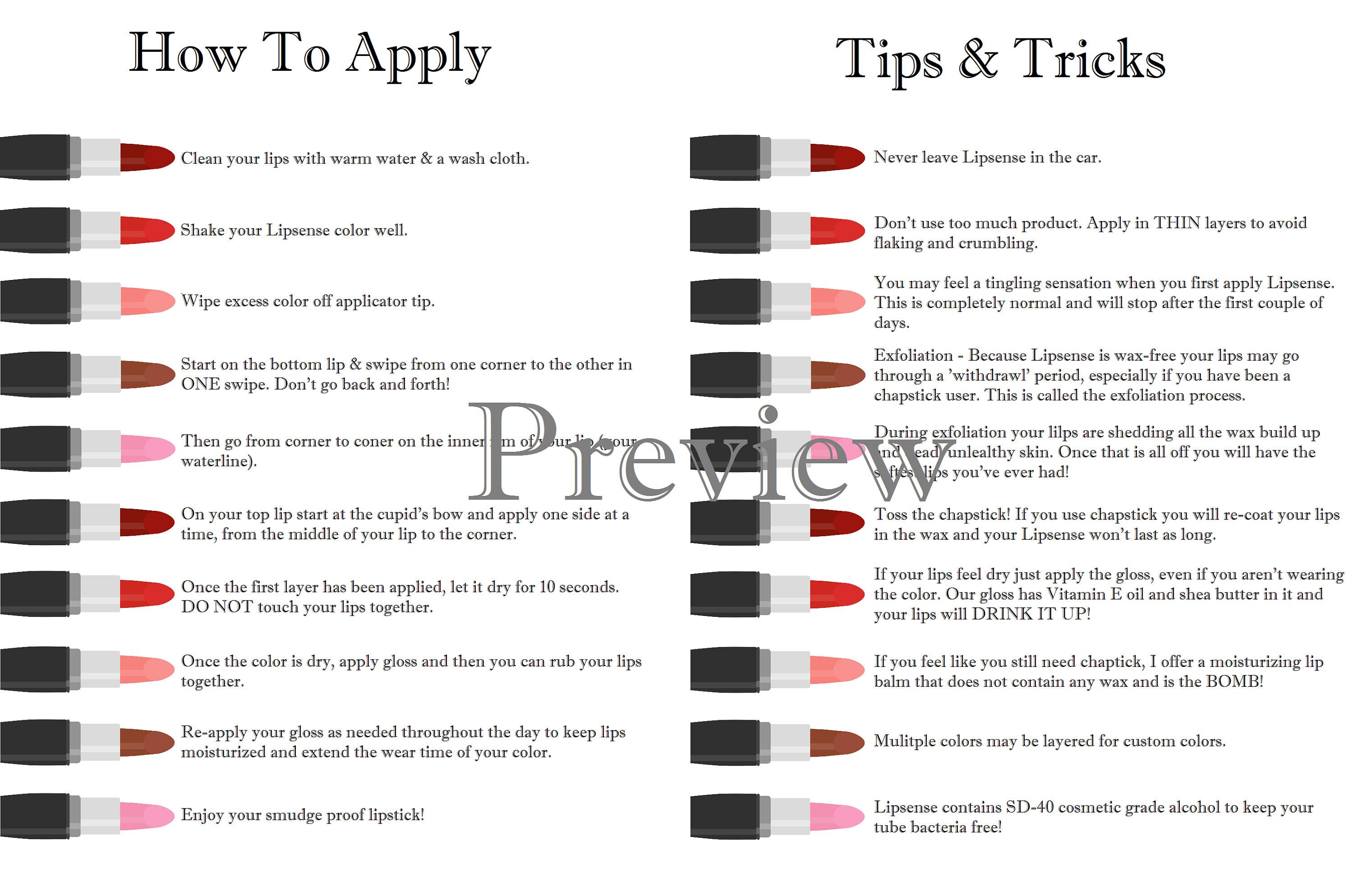 Lipsense Application How To Apply and Tips & Tricks Etsy