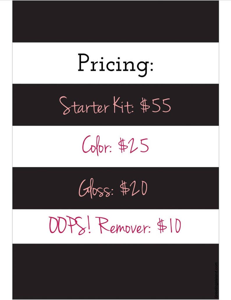 8x10 LipSense Party Pricing