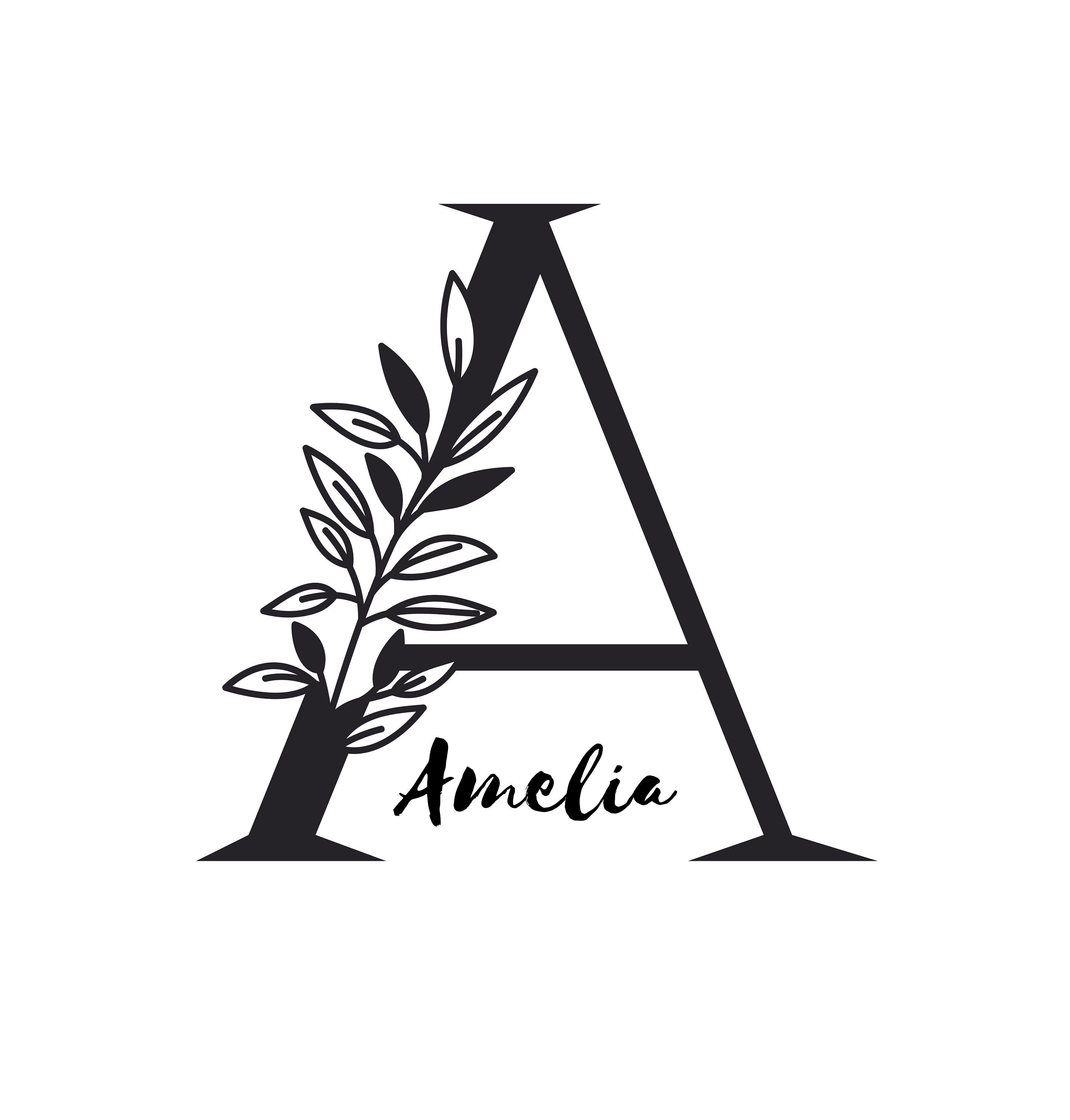 Amelia Name Print Nursery Print, Baby Shower, Baby Gift Etsy UK