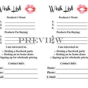 Lipsense Wish List - Lipsense Party - Etsy