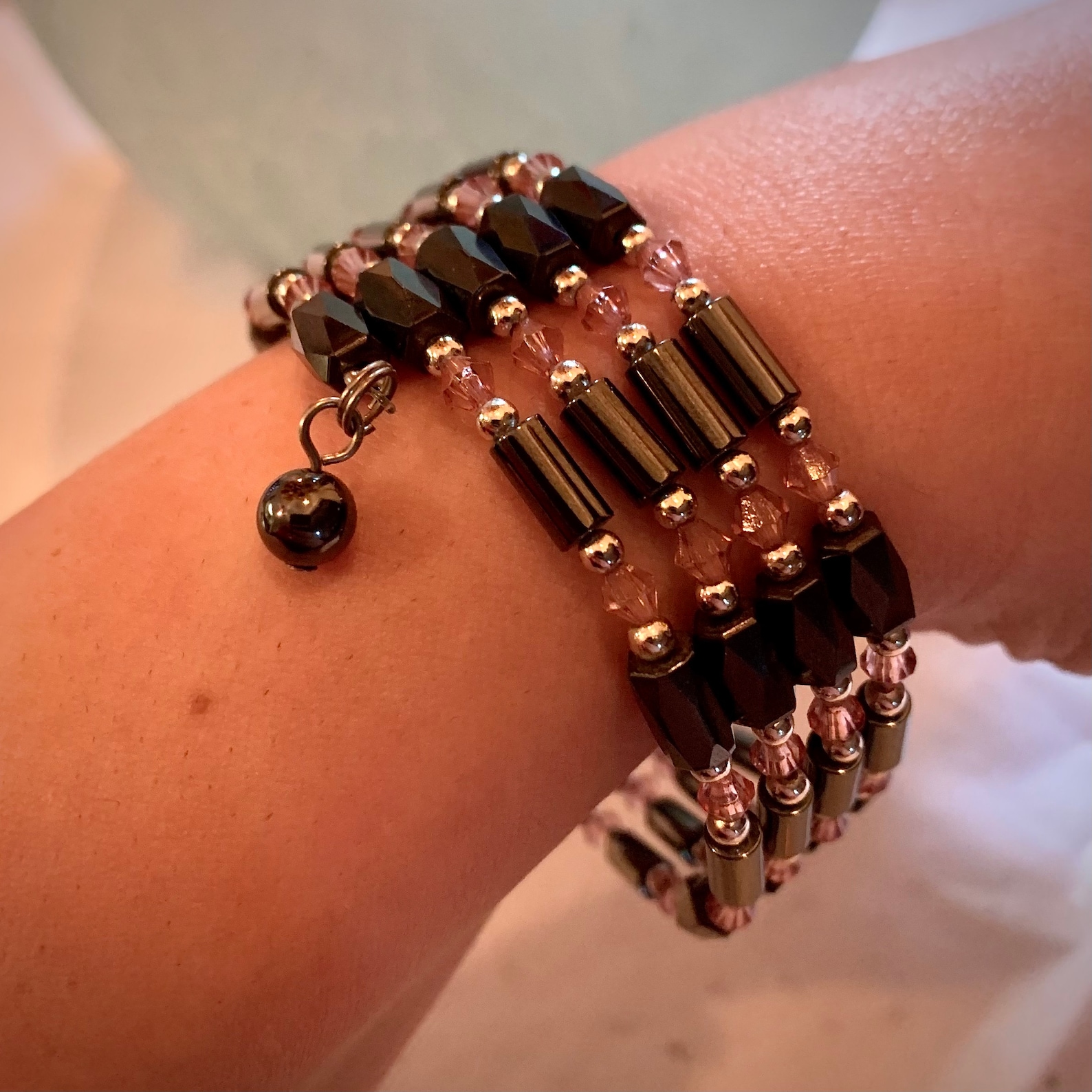 Hematite Wrap Bracelet Etsy