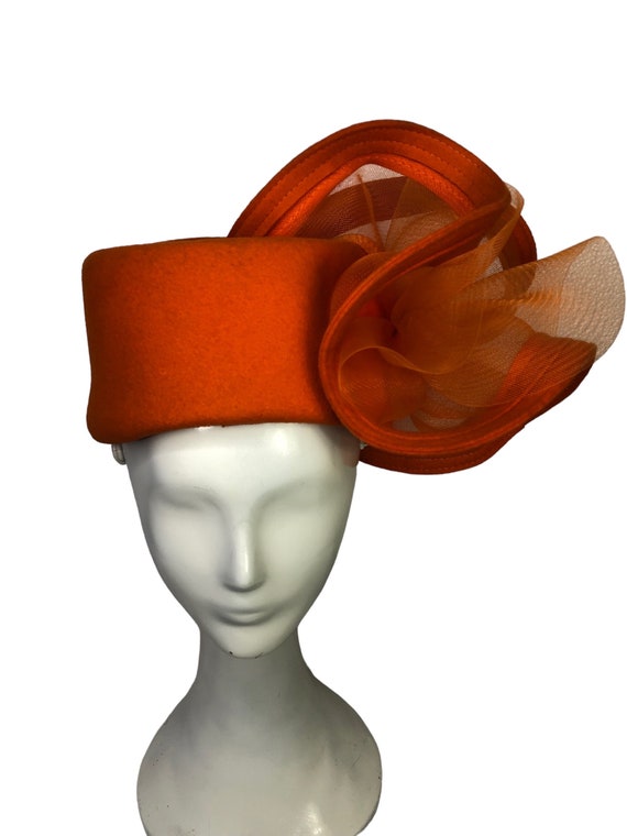 David M Wool Doeskin Felt Hat with Tulle Rhinesto… - image 1