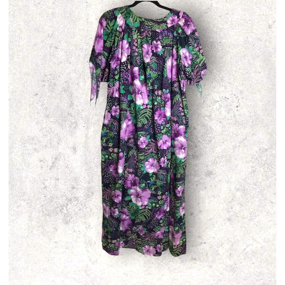 California Dynasty Cotton House Dress Nightgown V… - image 2