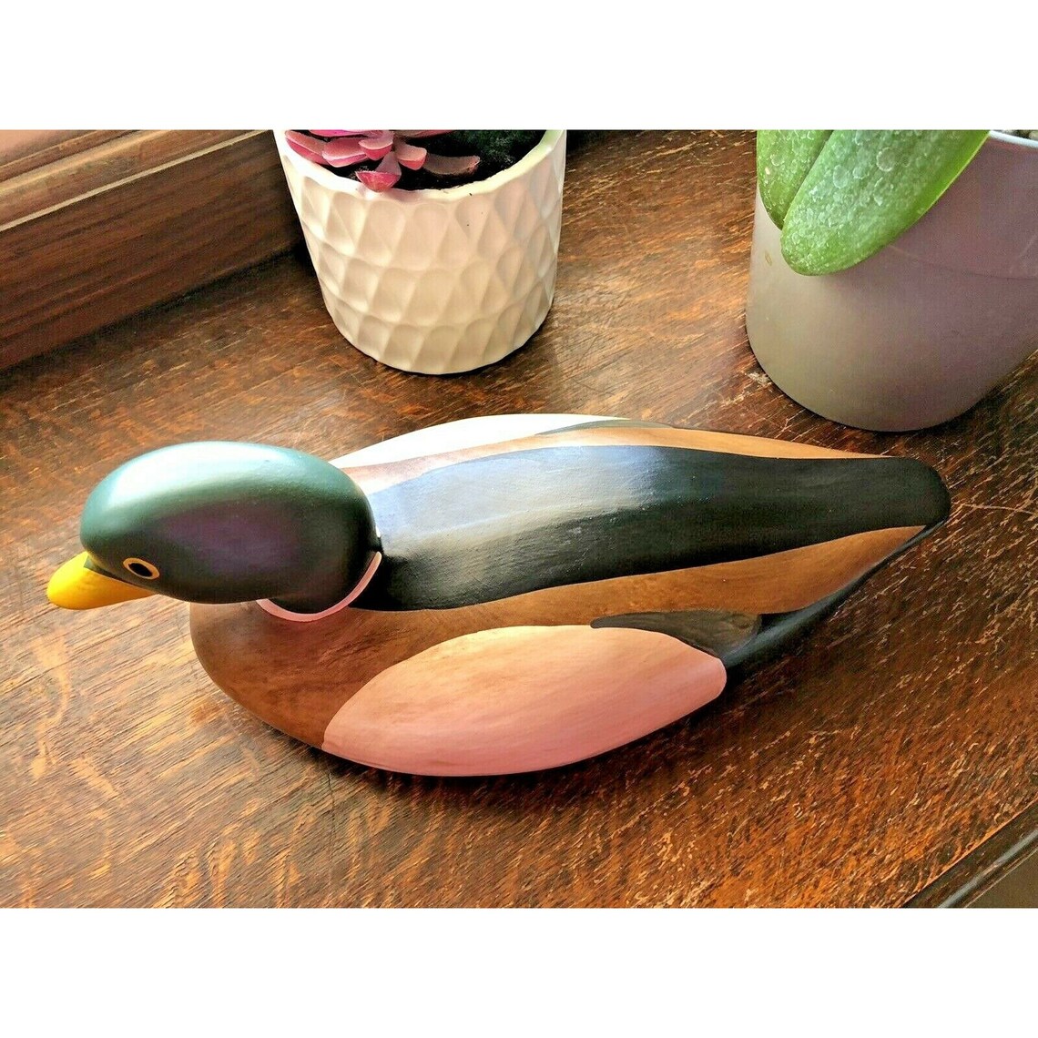 Large Ceramic Duck Figurine Student Piece 13 Beautifully Etsy