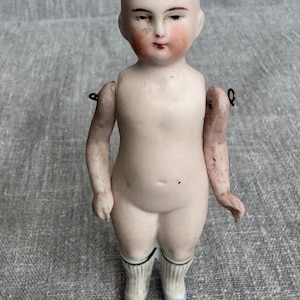 Antique Miniature Bisque Doll - German Early 1900s