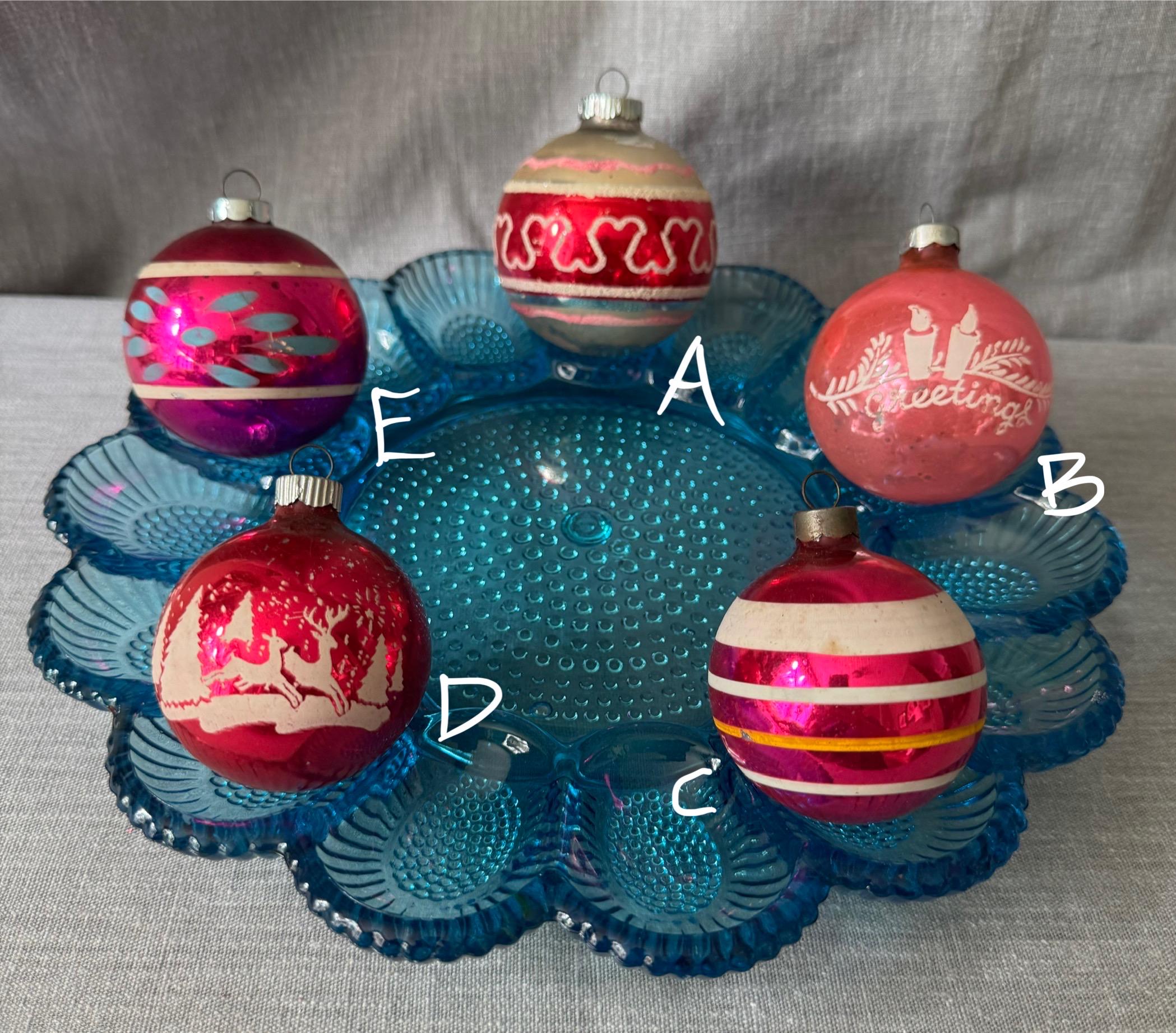 【1950s USA vintage】SHINY BRITE オーナメントセット Vintage SHINY BRITE Ornaments, Set of 3: Assorted - Etsy