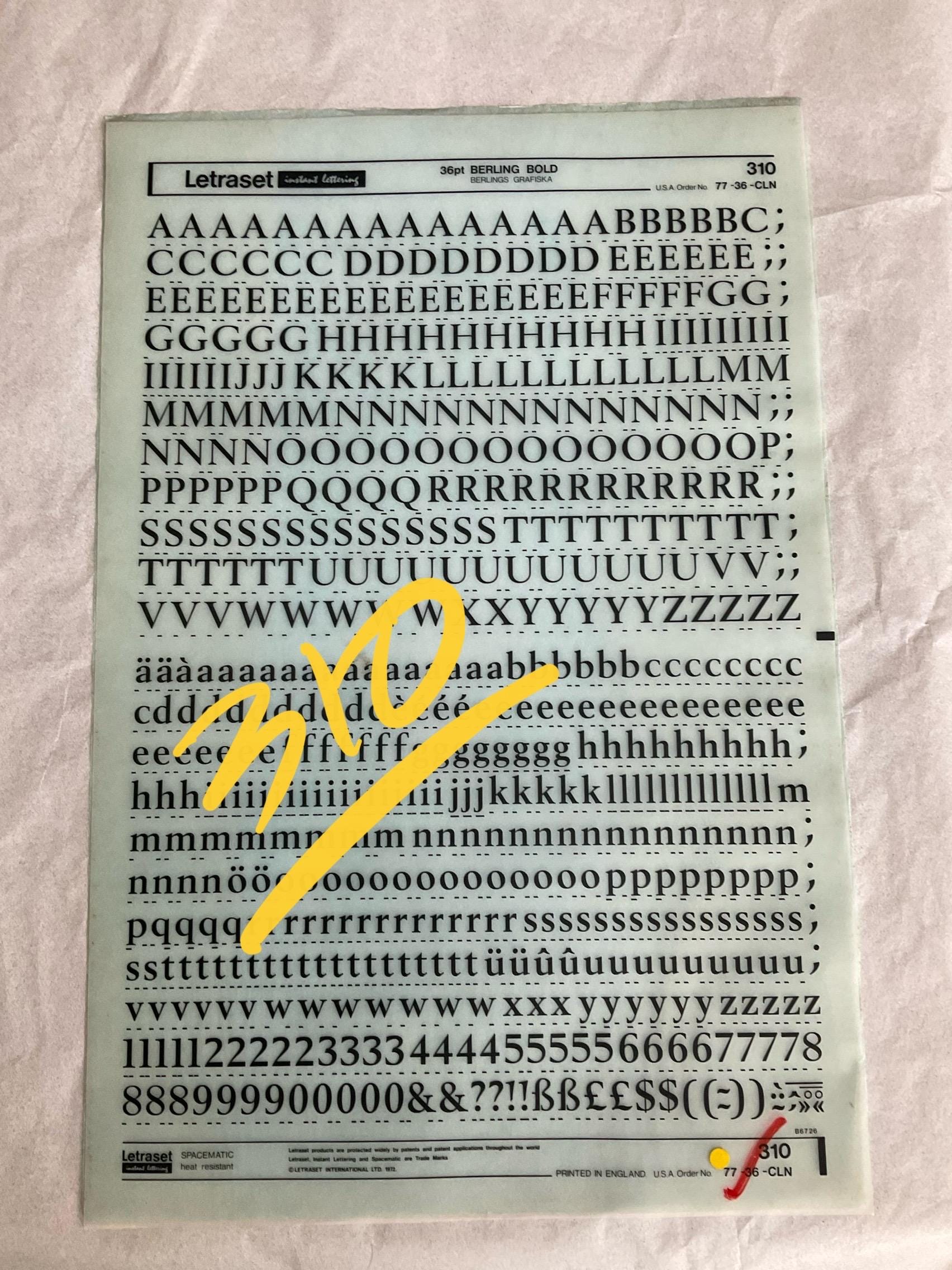 Water Transfer Lettering Unused Letraset Dry Transfer Lettering Sheets - Your Choice - Group 5 ...