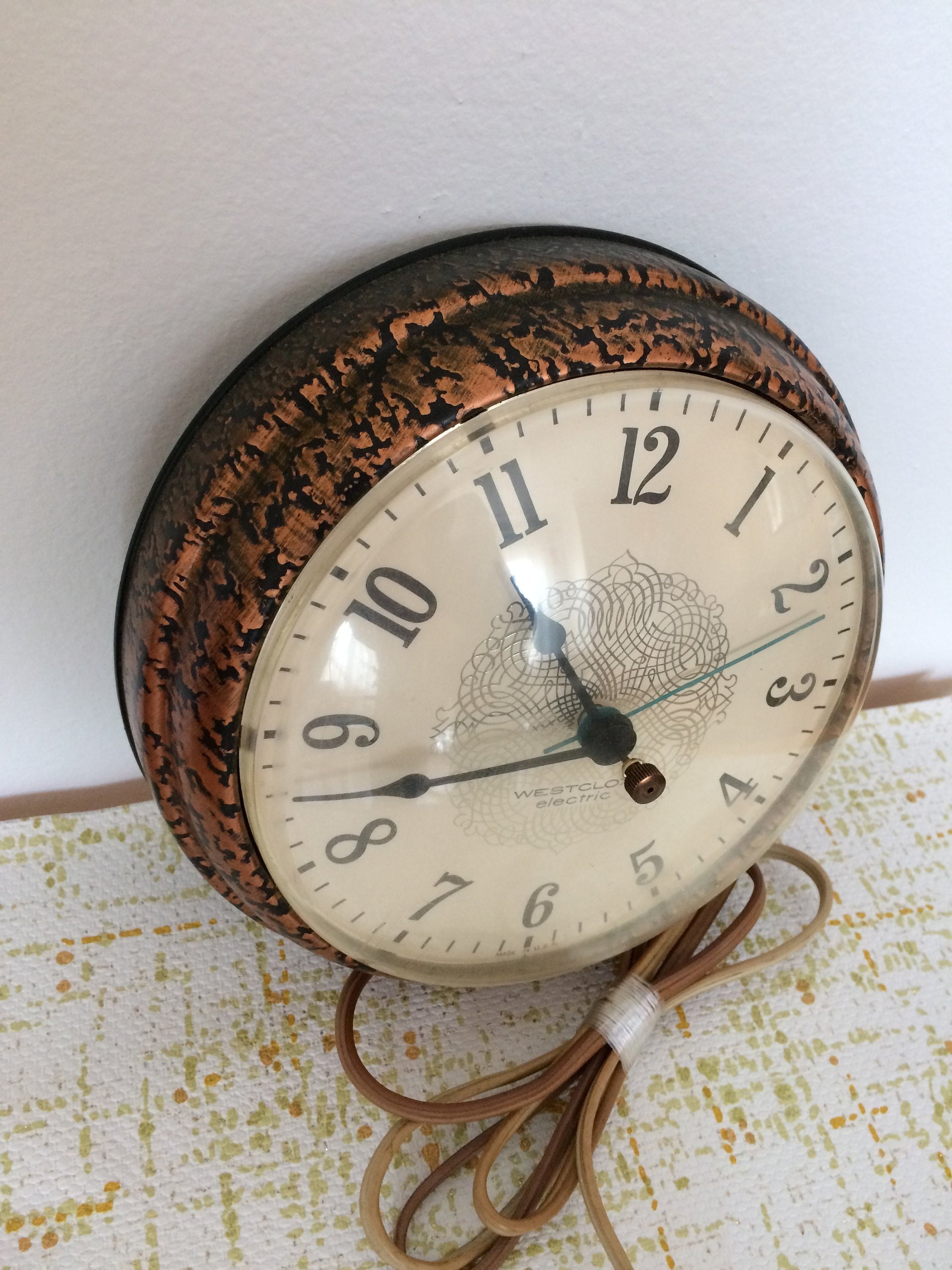 Vintage 1960s Westclox Electric Wall Clock in Spice Model with Etsy